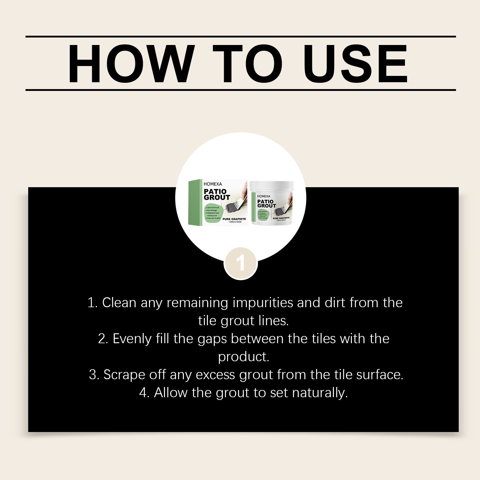 Tile Grout Filler Dark Gray For Bathroom Kitchen Floor Joint Sealing And Repair