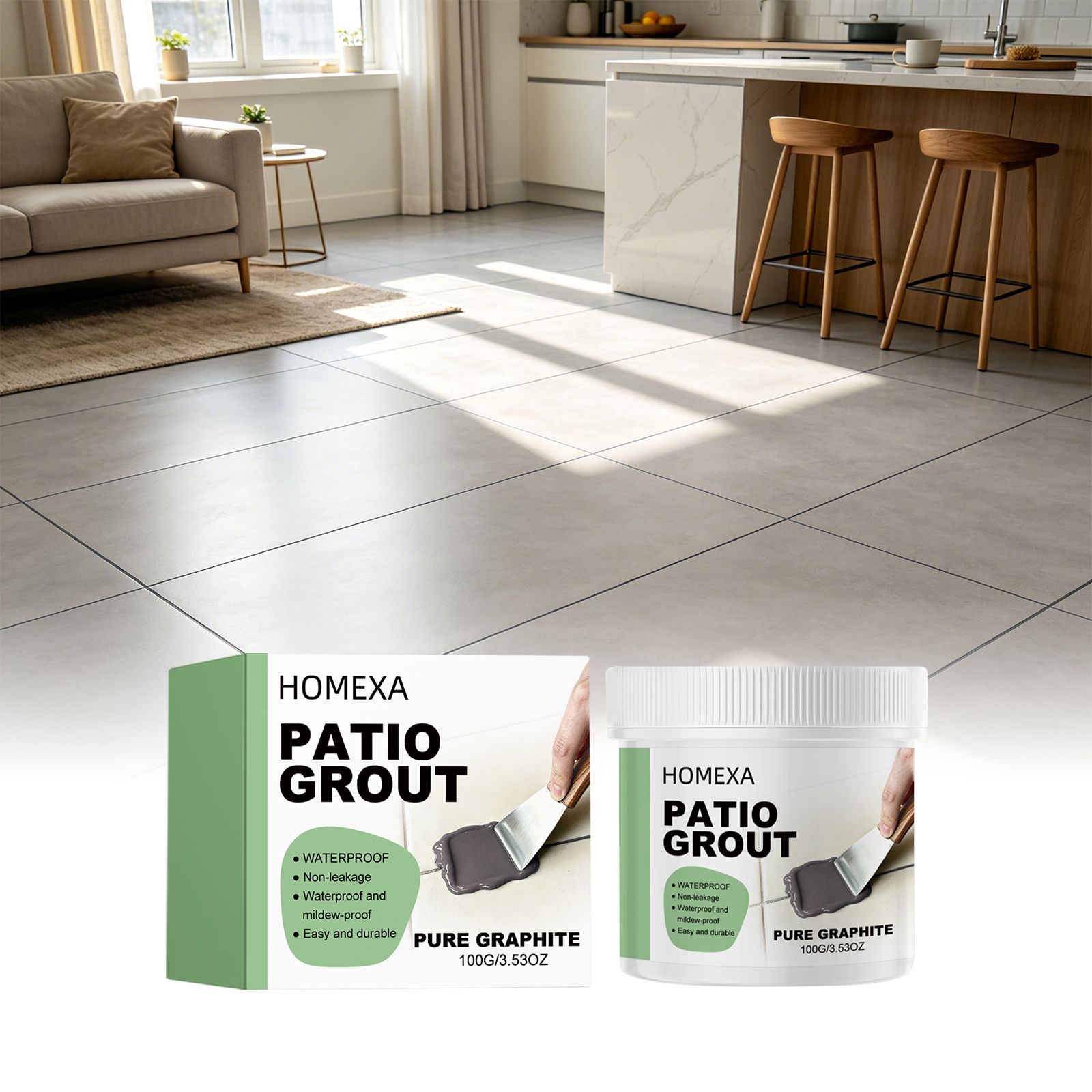 Tile Grout Filler Dark Gray For Bathroom Kitchen Floor Joint Sealing And Repair