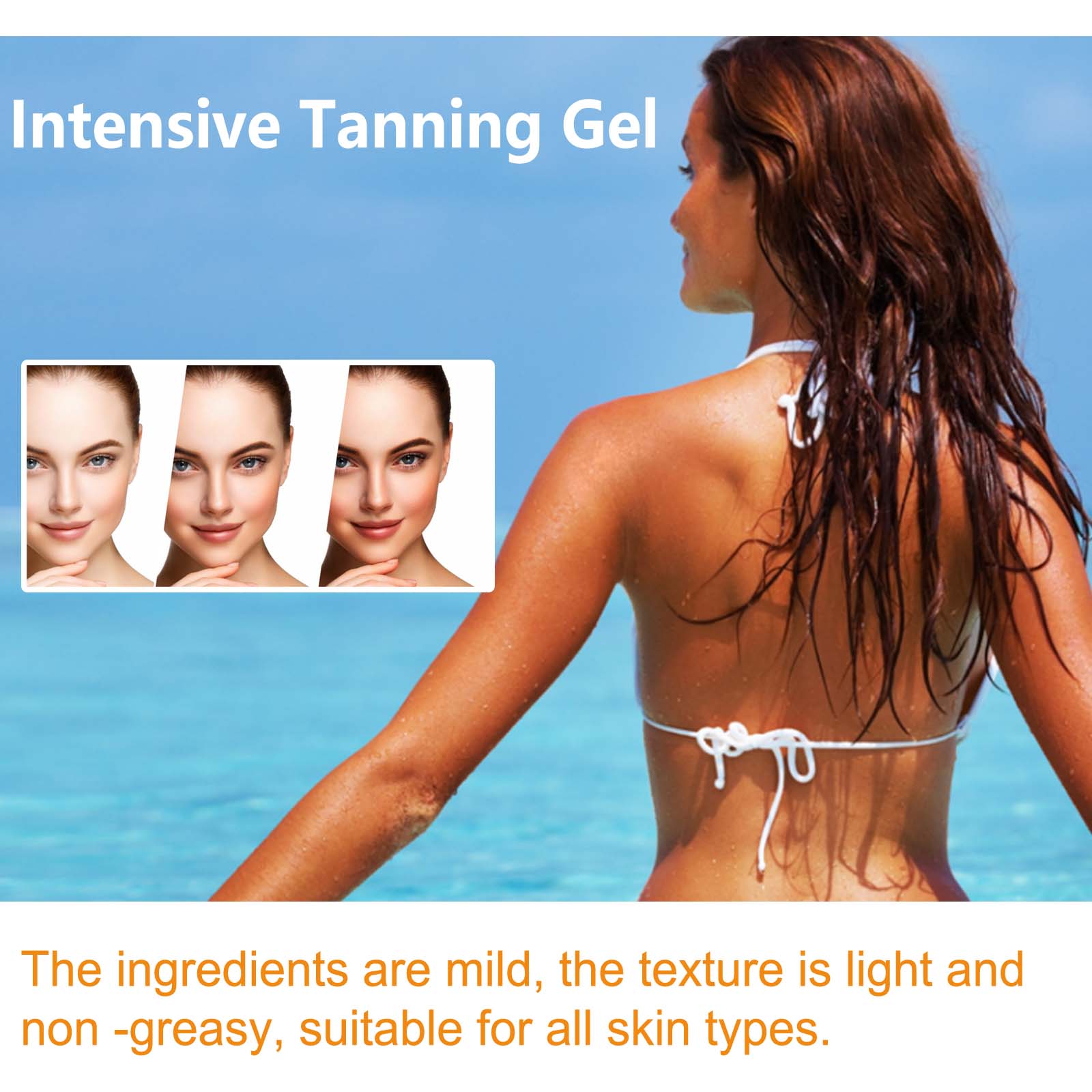 Tanning Enhancing Repair Gel For Summer Beach Bronzed Glow Moisturizing Body Care