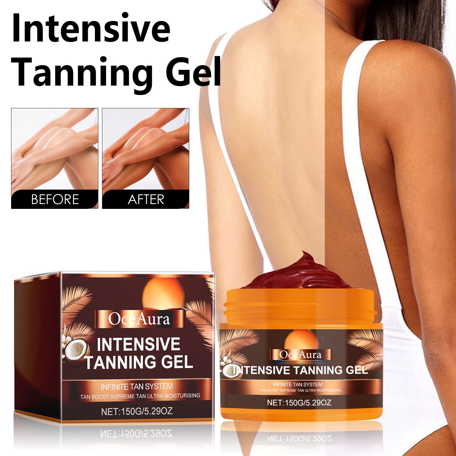 Tanning Enhancing Repair Gel For Summer Beach Bronzed Glow Moisturizing Body Care