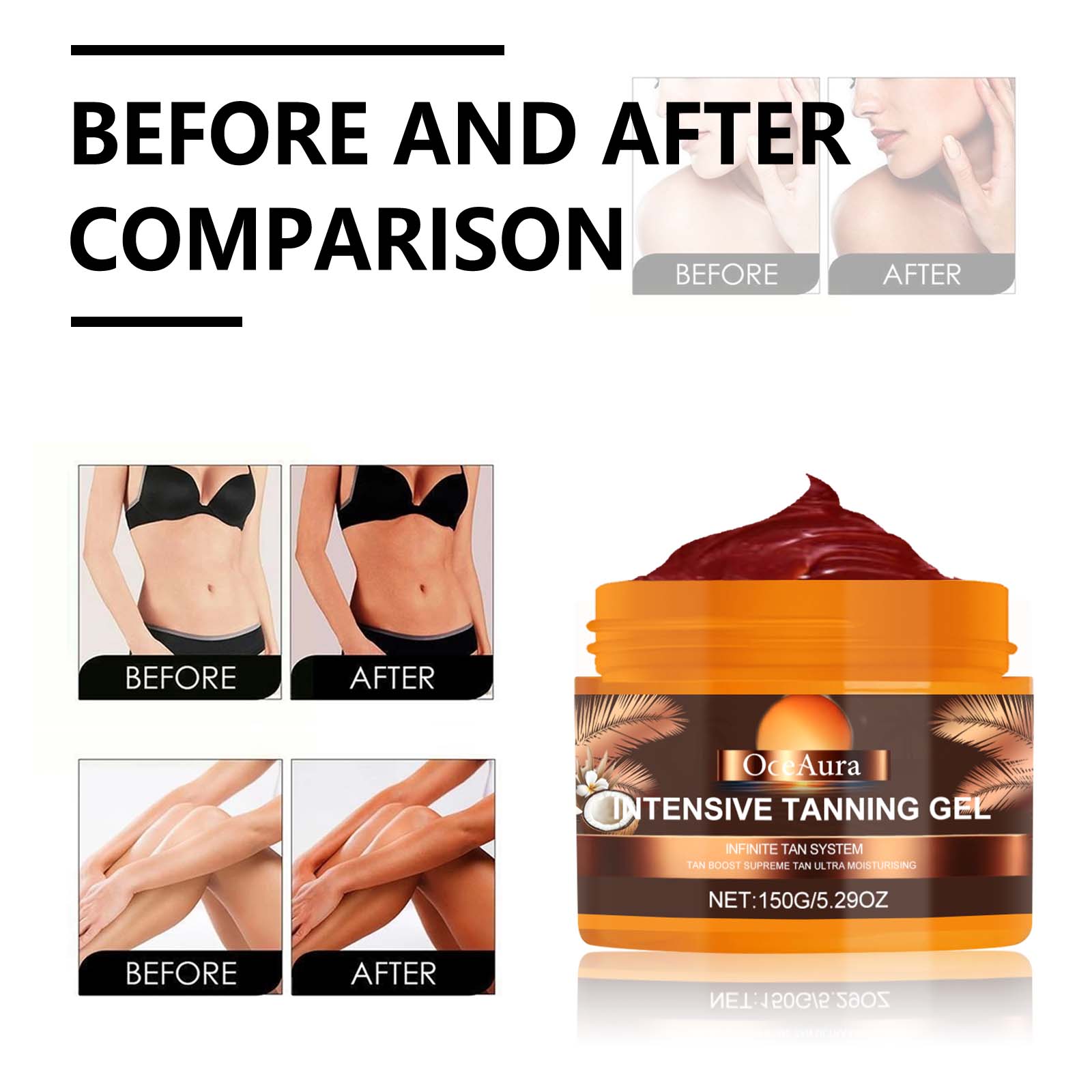 Tanning Enhancing Repair Gel For Summer Beach Bronzed Glow Moisturizing Body Care