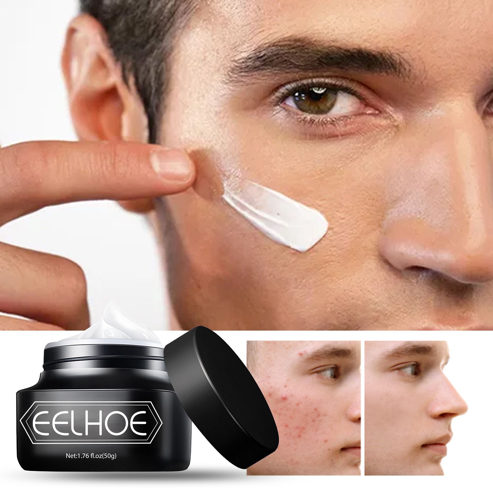 Men Tinted Face Cream Oil Control Concealer For Blemishes And Pores Daily Moisturizer