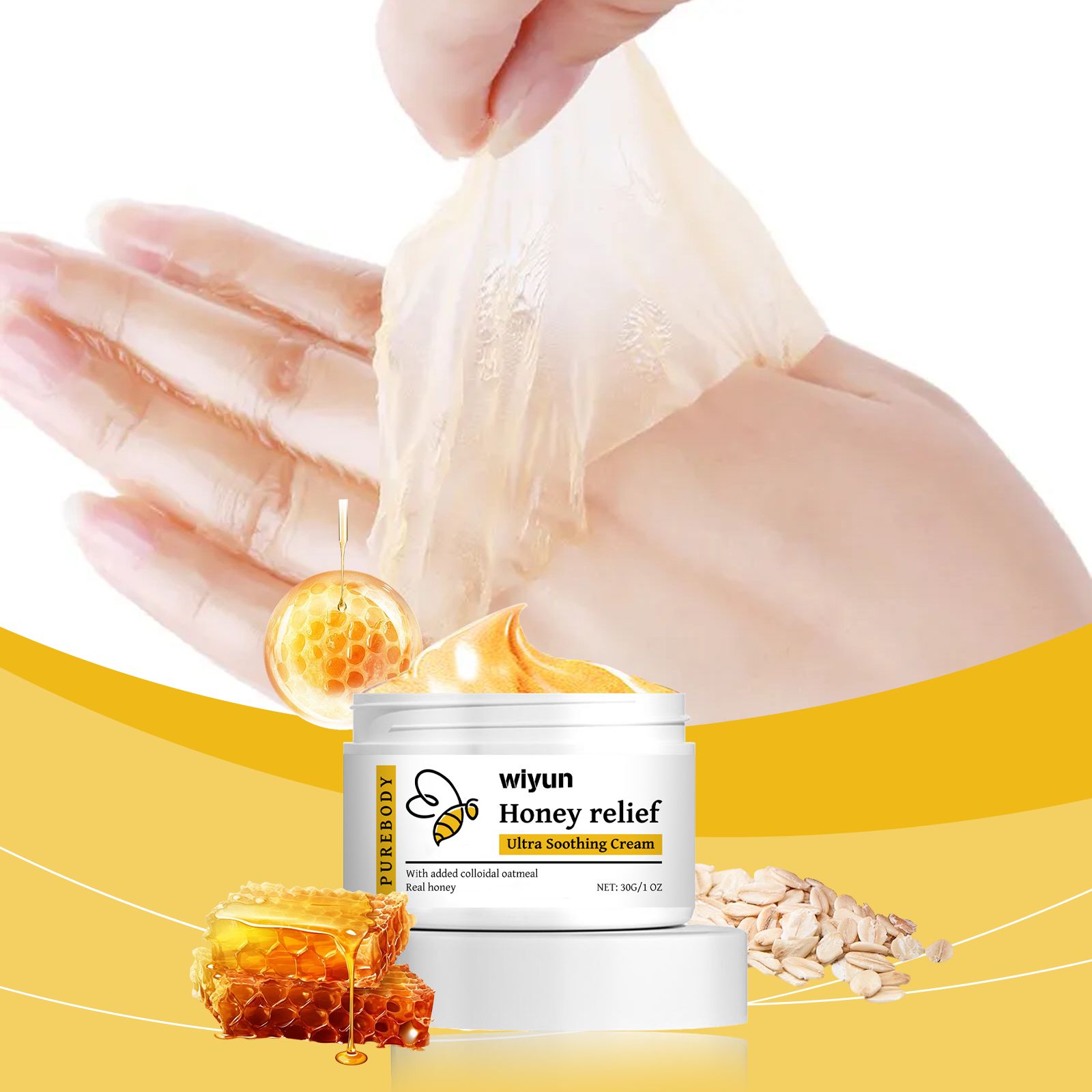 Honey Peel Off Hand Mask Moisturizing Nourishing For Dry Rough Hands Daily Care