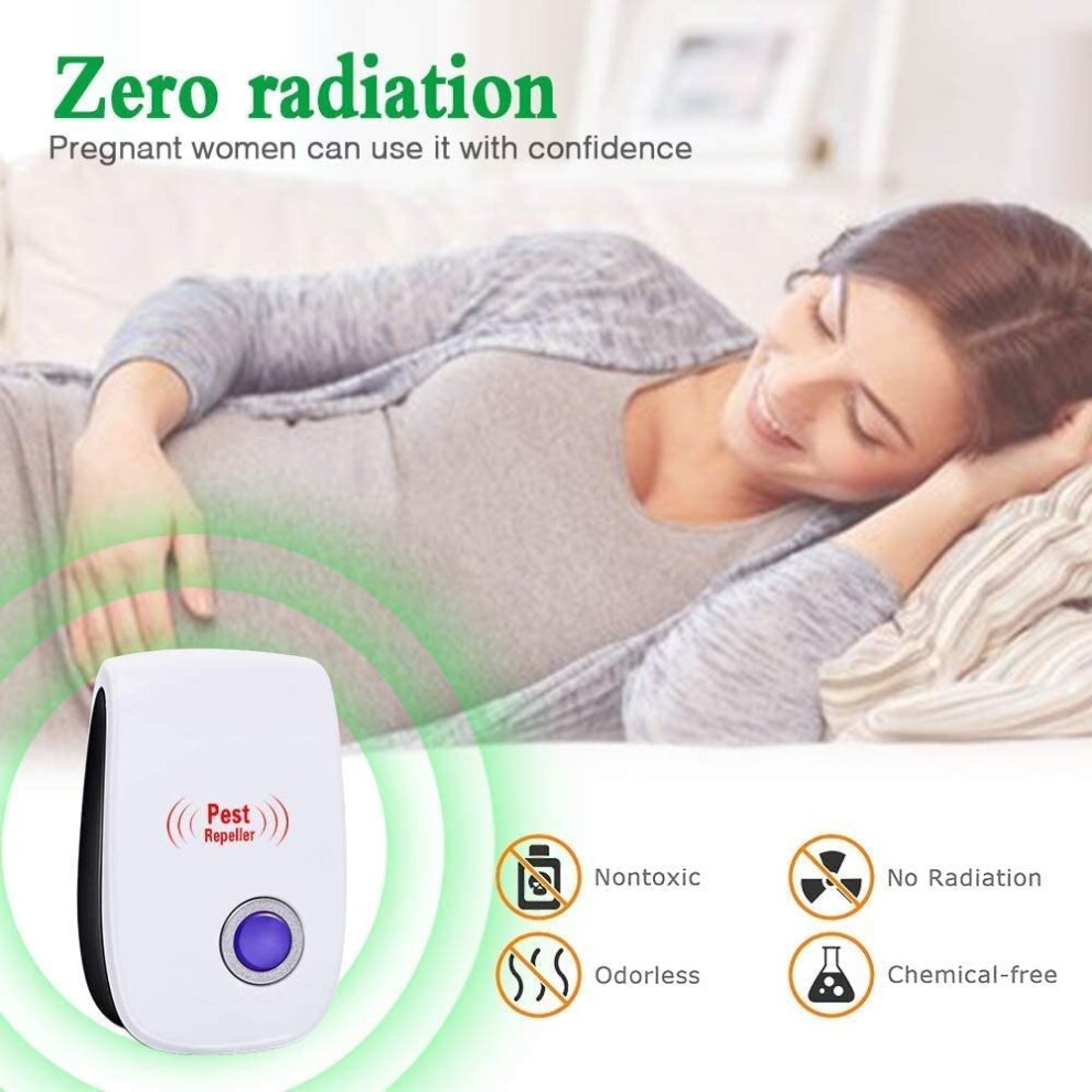 MGRETT Ultrasonic Pest Repeller, 4 Pack Insect Repeller, Electronic Mouse and Rat Repell