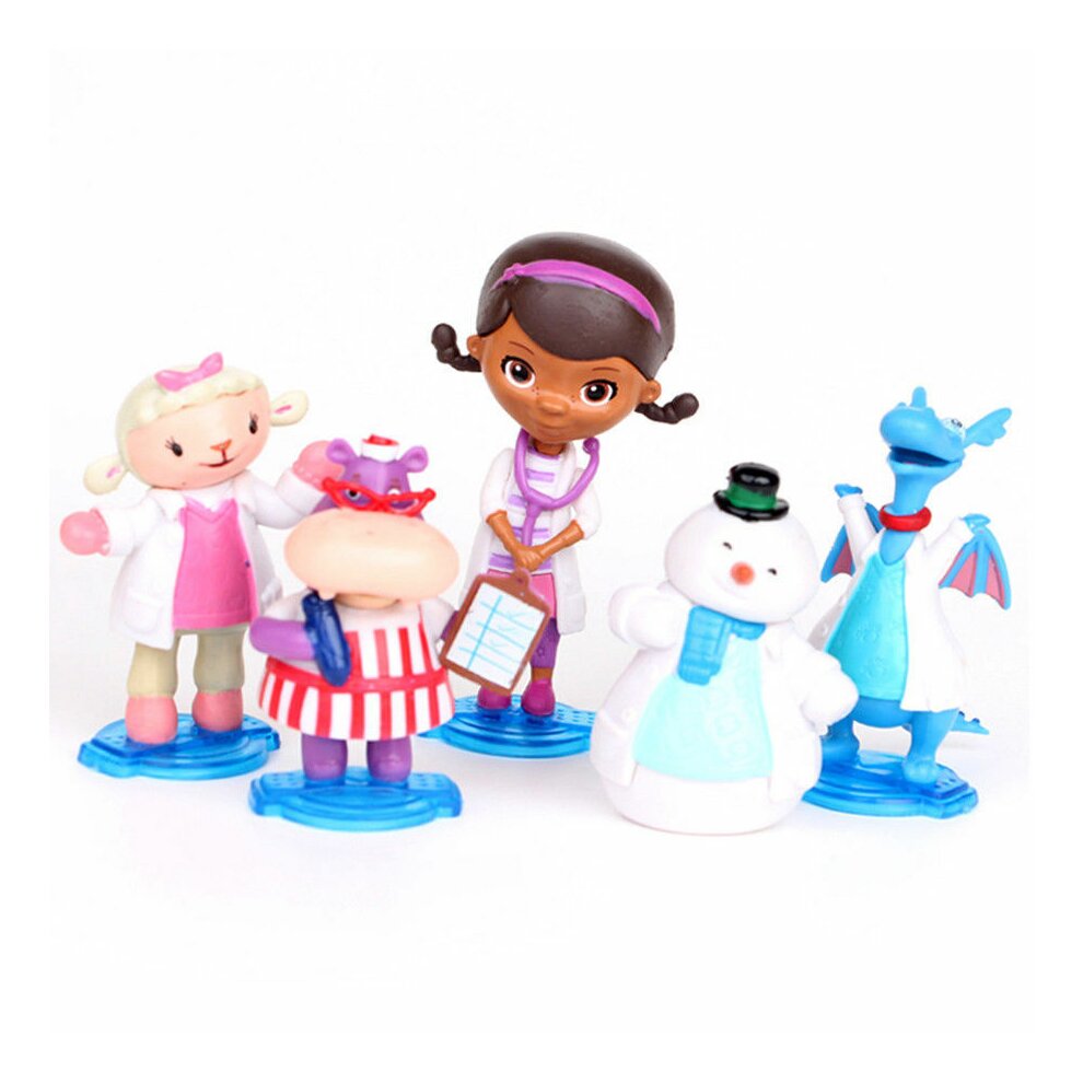 5pcs Doc McStuffins Stuffy Lambie Figure PVC Toy