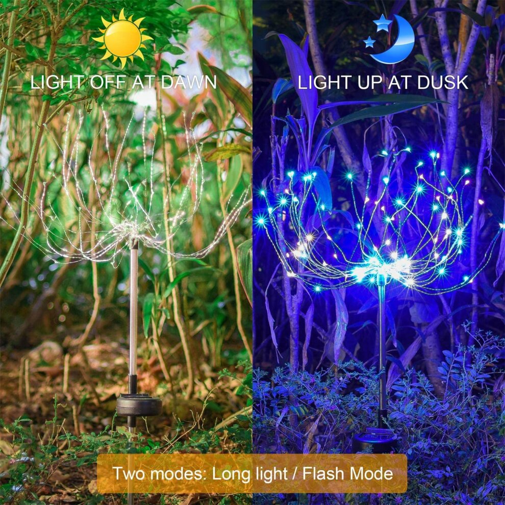 Solar Garden Decorative Lights Solar Wires String Landscape Light-DIY Flowers for Walkwa