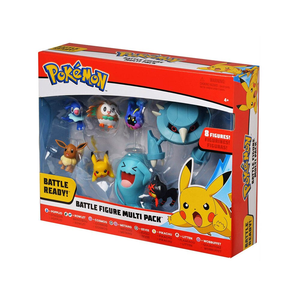 Pokemon Figure Pikachu BATTLE READY Battle Figures Boxed Toys 8pcs Set