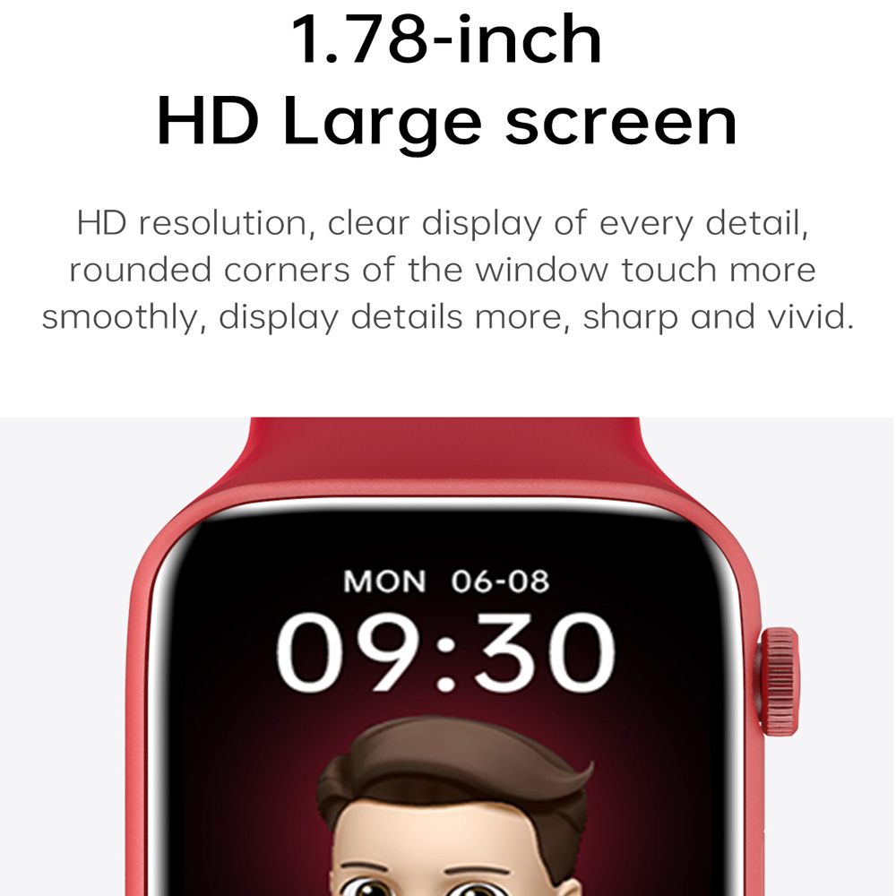 Smart Watch 1.78 Large Full Touch Screen Bluetooth-Compatible Call Wileless Charging Smartwatch