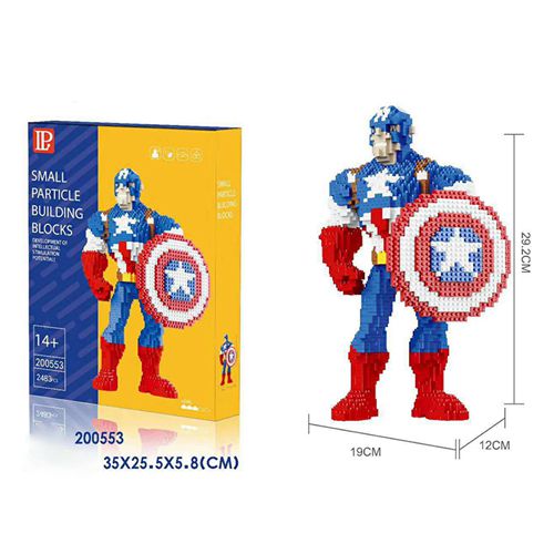Marvel Avengers Captain Building Blocks Mini Action Figure Educational Game Toy Kids Birthday Gift