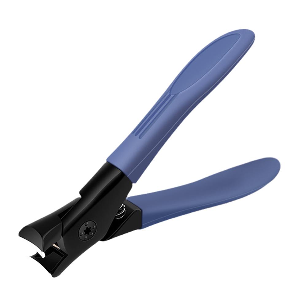 (Blue) Nail Clippers Thick Hard Nail Special Nail Clippers Manicure Fingernail Cutter Toes Nail Clipper Pedicure Tools Anti-splash Large Size Household Tool