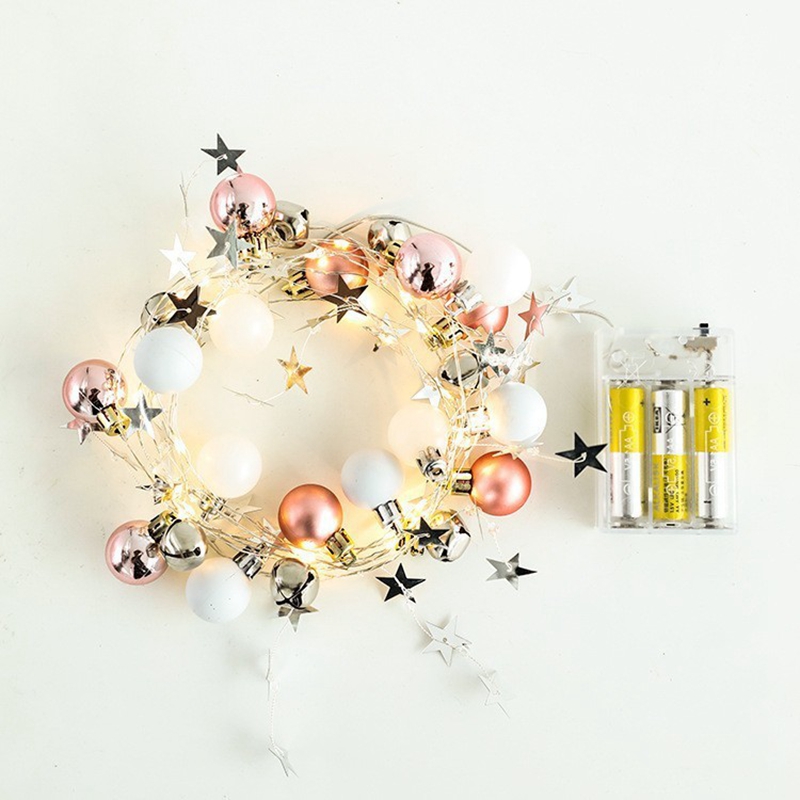Christmas Decorative Wire Light Ball 20 LED String Lights for Christmas Holiday Decor Battery Operated