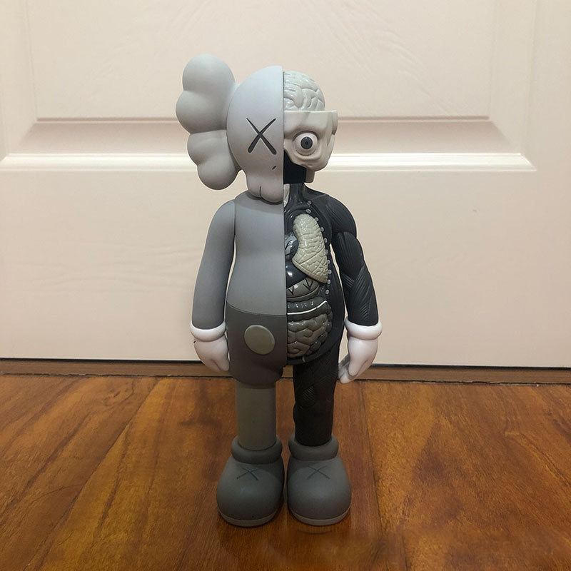 Half Dissected Gray KAWS Companion Toy Dolls PVC Action Figures Toys