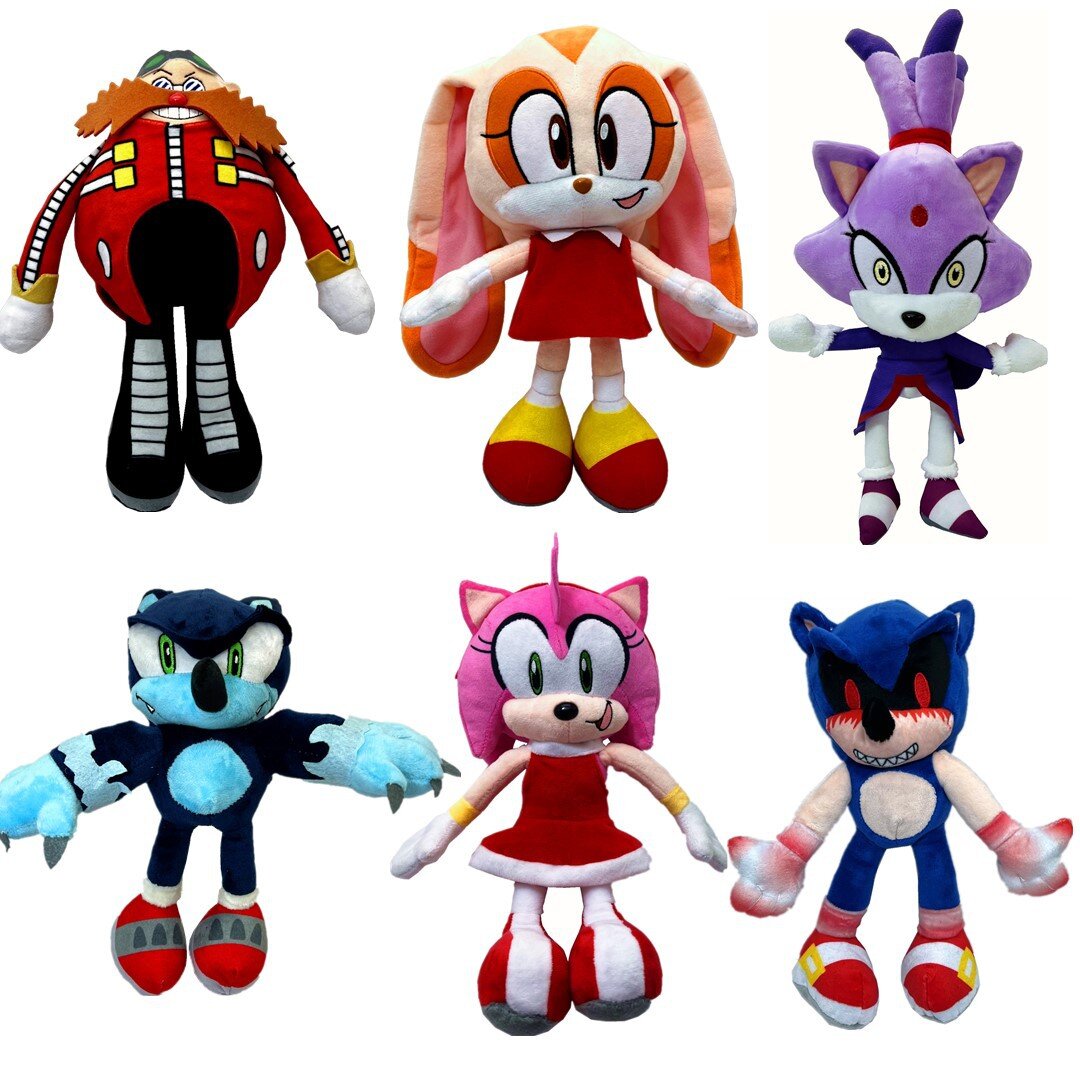 (Amy Rose) Sonic the Hedgehog Plush Doll Teddies Plushies Teddy Figures Toys Kids Gift 27cm