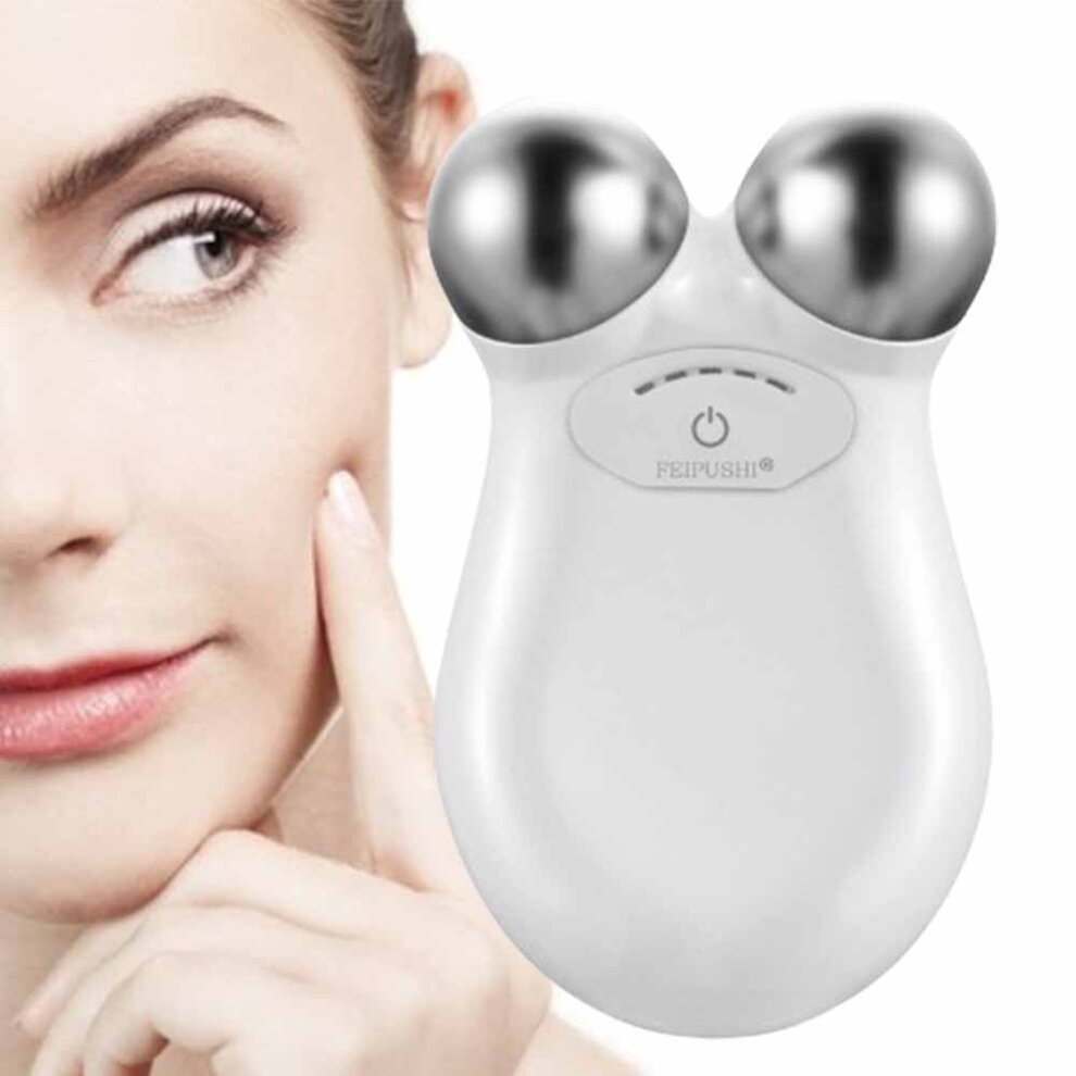(Pink) Microcurrent Facial Slimming Device Lifting Firming Skin Rejuvenation Facial Home Beauty Magic Lines Artifact Portable