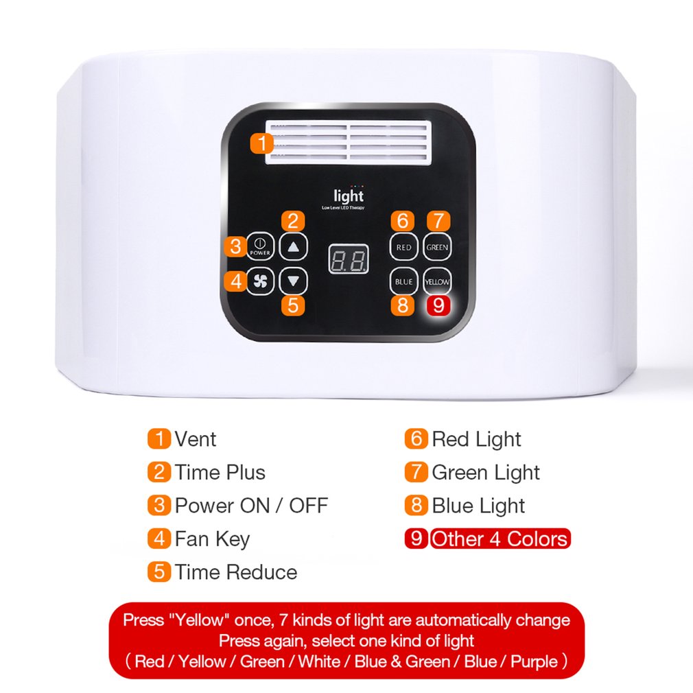 PDT LED Skin Therapy Light Mask Face Skin Care Tools  Beauty Health Facial Masks Wrinkle Remove Spa Household Skin Rejuvenation Use 7 Colors