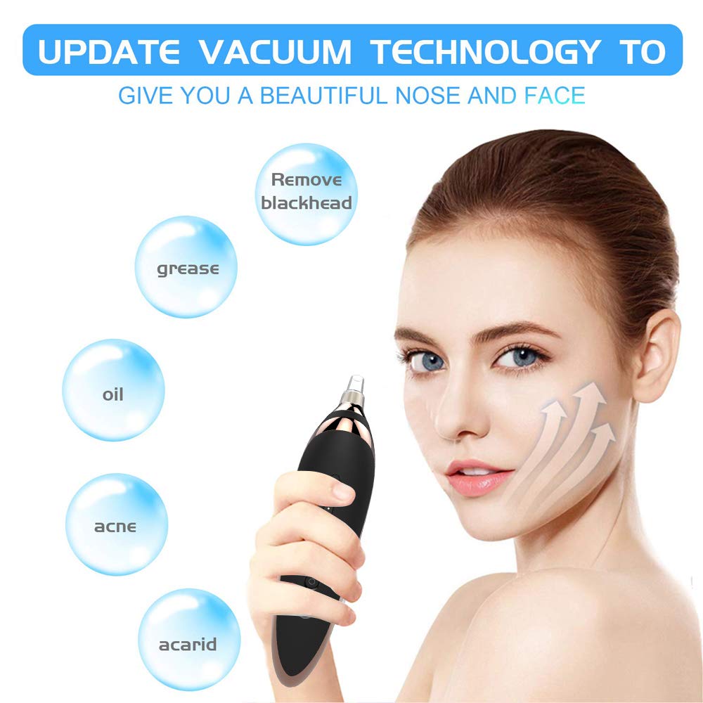 Blackhead Remover Pore Vacuum Cleaner Blackhead and Comedone Acne Extractors Suction Facial Cleaner Electric Blackhead Removal Suction Extractor Tools