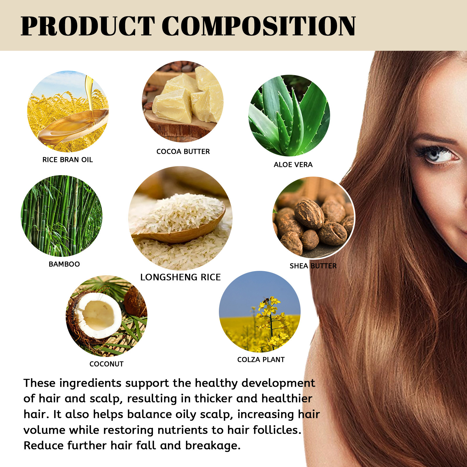 Rice Shampoo Bar Rice Soap For Hair Growth Fermented Rice Water Moisturizing Anti-Hair Loss For Women Men