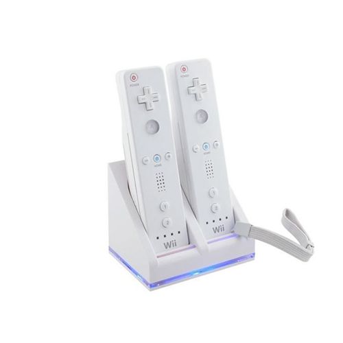 WII REMOTE DUAL BATTERY CHARGER + 2 BATTERIES