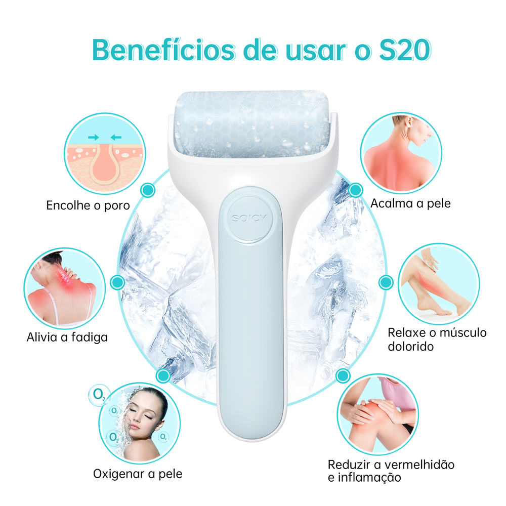 Ice Roller For Face Eyes Neck Facial Roller Massage Roller Body Face Massagers Facial Cold Therapy Summer Travel Skin Care Cooling Device