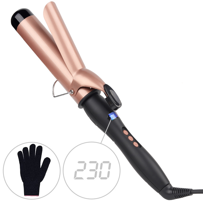Large Barrel Curling Iron with Adjustable Temperature 38mm Curling Wand Curling Tongs  for Long & Medium Hair