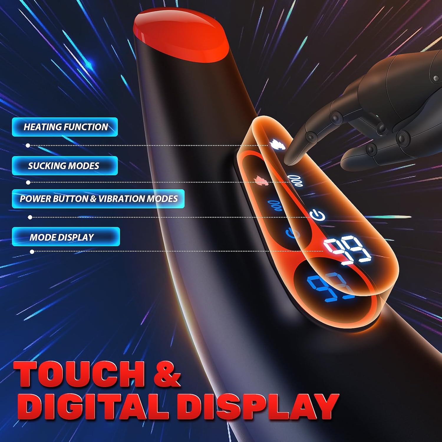 Automatic Sucking Male Masturbator Cup Sex Toys for Men Suction Vibrating Heating LCD Display Electric Adult Toys UK Vibrator Stroker Penis Stimulation