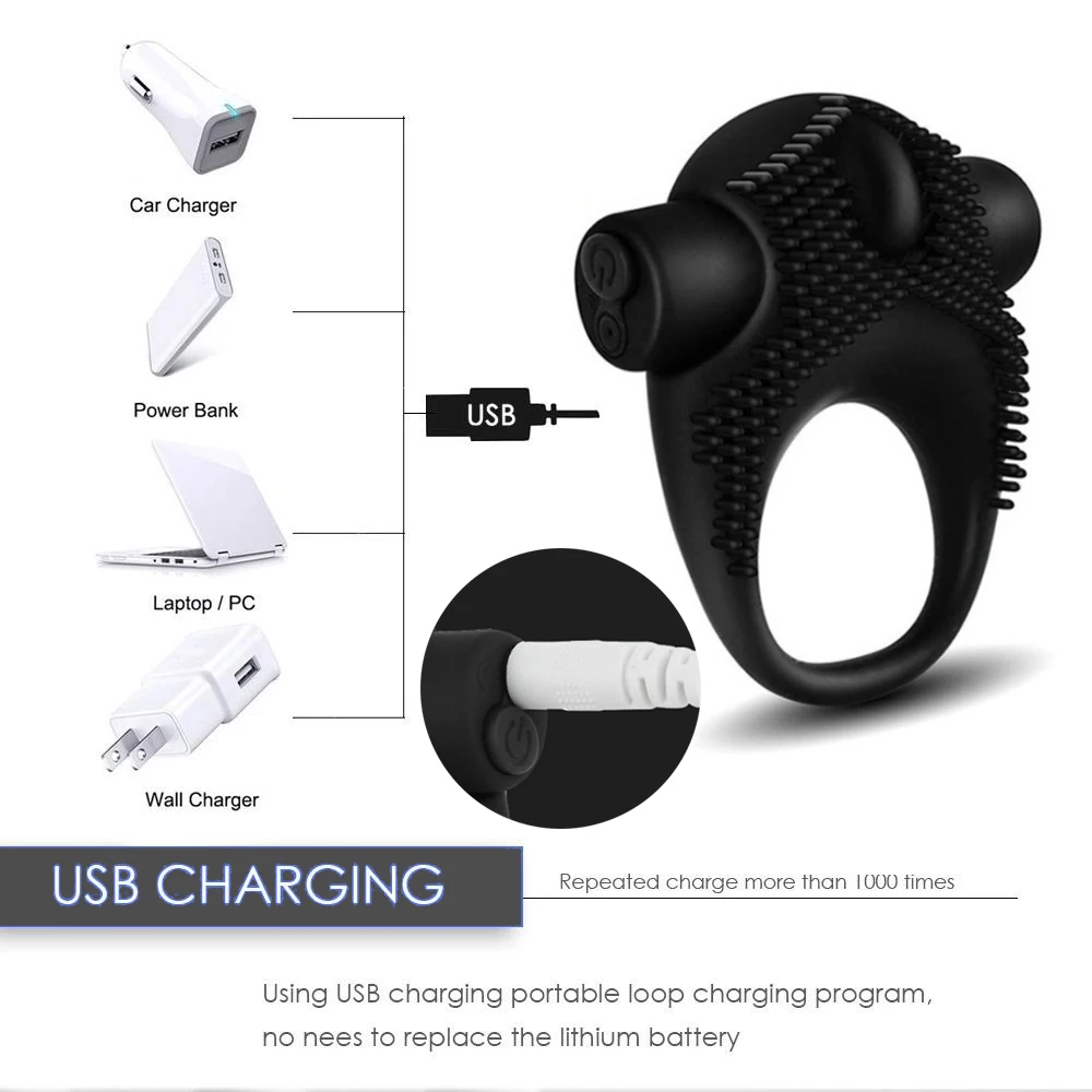 Cock Ring Vibrator Sex Toys Ejaculation Delay Toys For Men Age 18 Couples Penis Rings Sensualex Novelty Toys Rechargeable Multiple Vibration Modes Stimulation