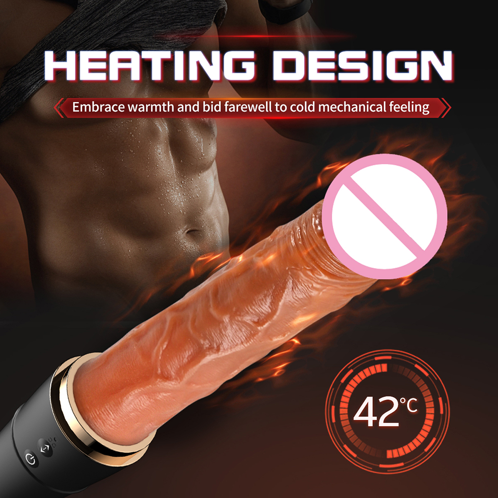 (Vibrating) Realistic Thrusting Dildo AV Vibrator for Women Vagina Anal Stimulator Heating Penis Auto Telescopic G Spot Masturbator Adult Sex Toys for Couple