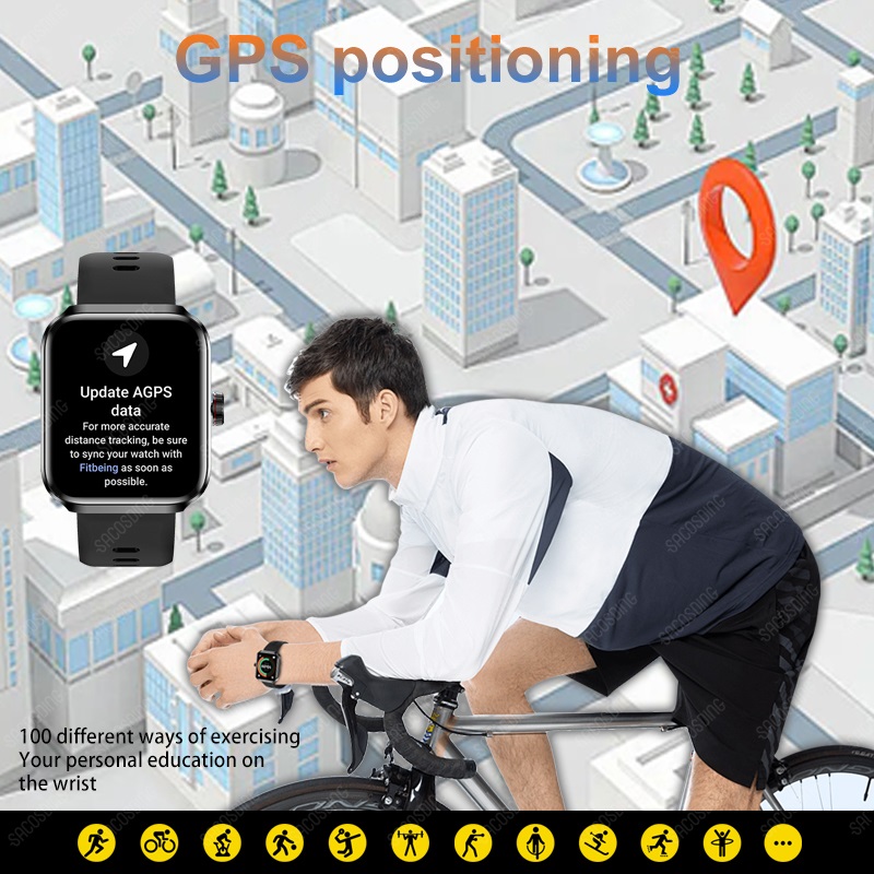 Smart Watch Bluetooth Call Sports Fitness Tracker GPS Smart Watches for Men Women