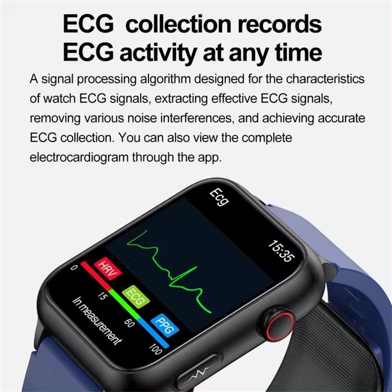 Smart Watch Medical Grade Air Pump Air Bag Blood Pressure Non-invasive Blood Sugar ECG Health Monitor Men Women Smartwatch
