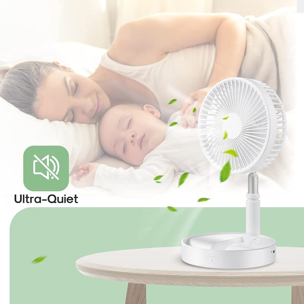Foldaway Stand Fan Rechargeable Fan Portable Fan Desk and Table Fan UK