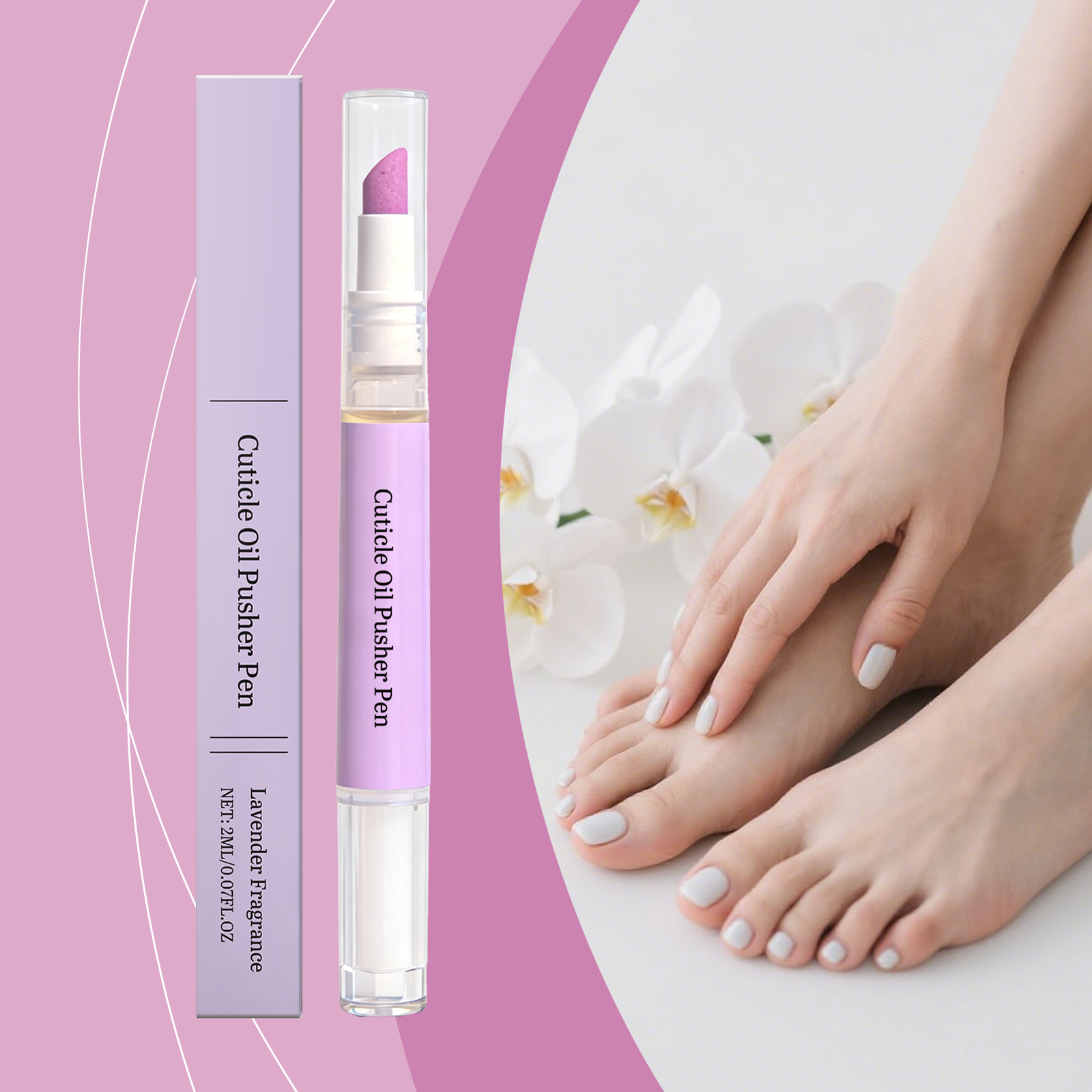 Nail Cuticle Oil Pen Lavender Fragrance Professional Cuticle Pusher Nourishing Nail Oil Cuticle Remover Nail Nutrition Oil Pen