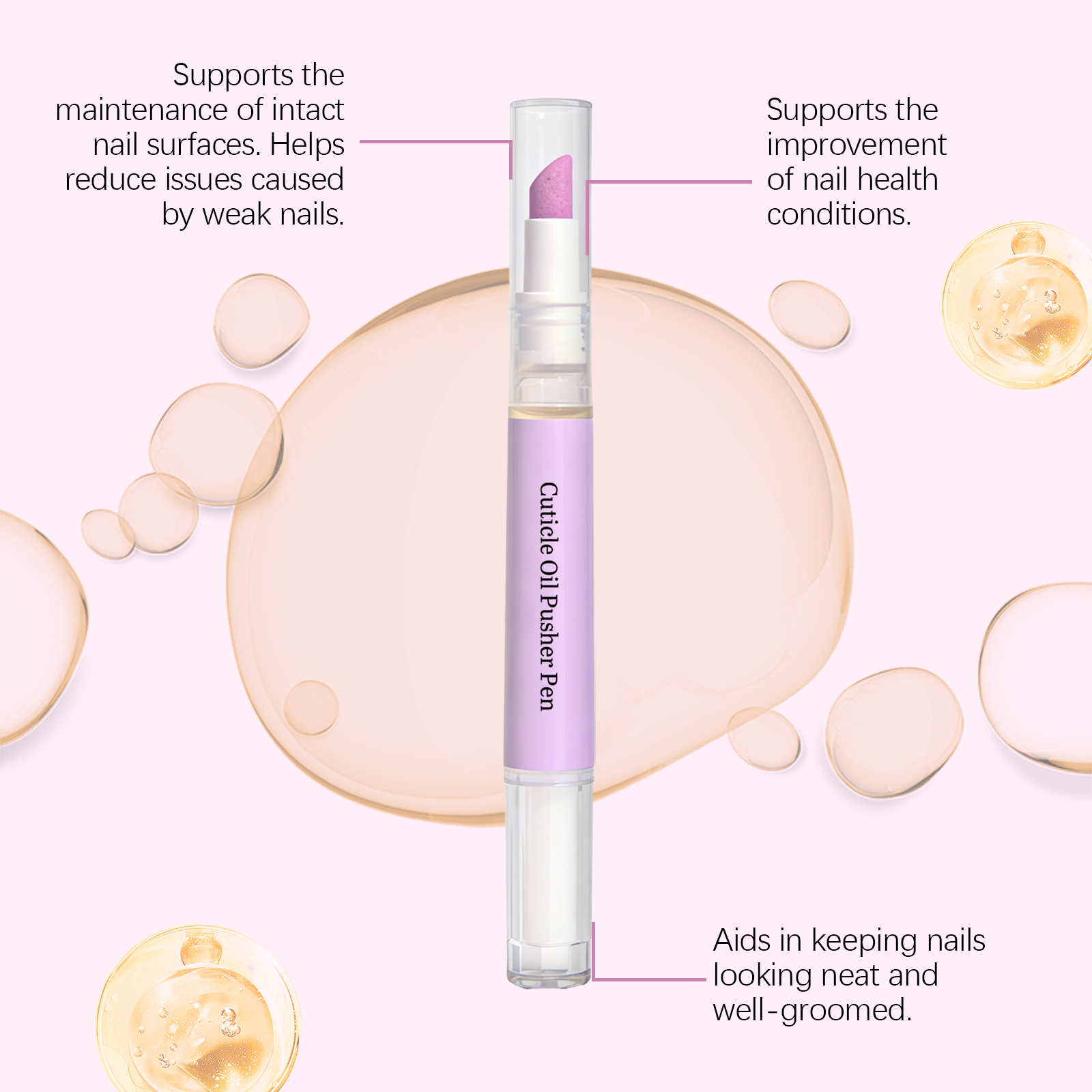 Nail Cuticle Oil Pen Lavender Fragrance Professional Cuticle Pusher Nourishing Nail Oil Cuticle Remover Nail Nutrition Oil Pen