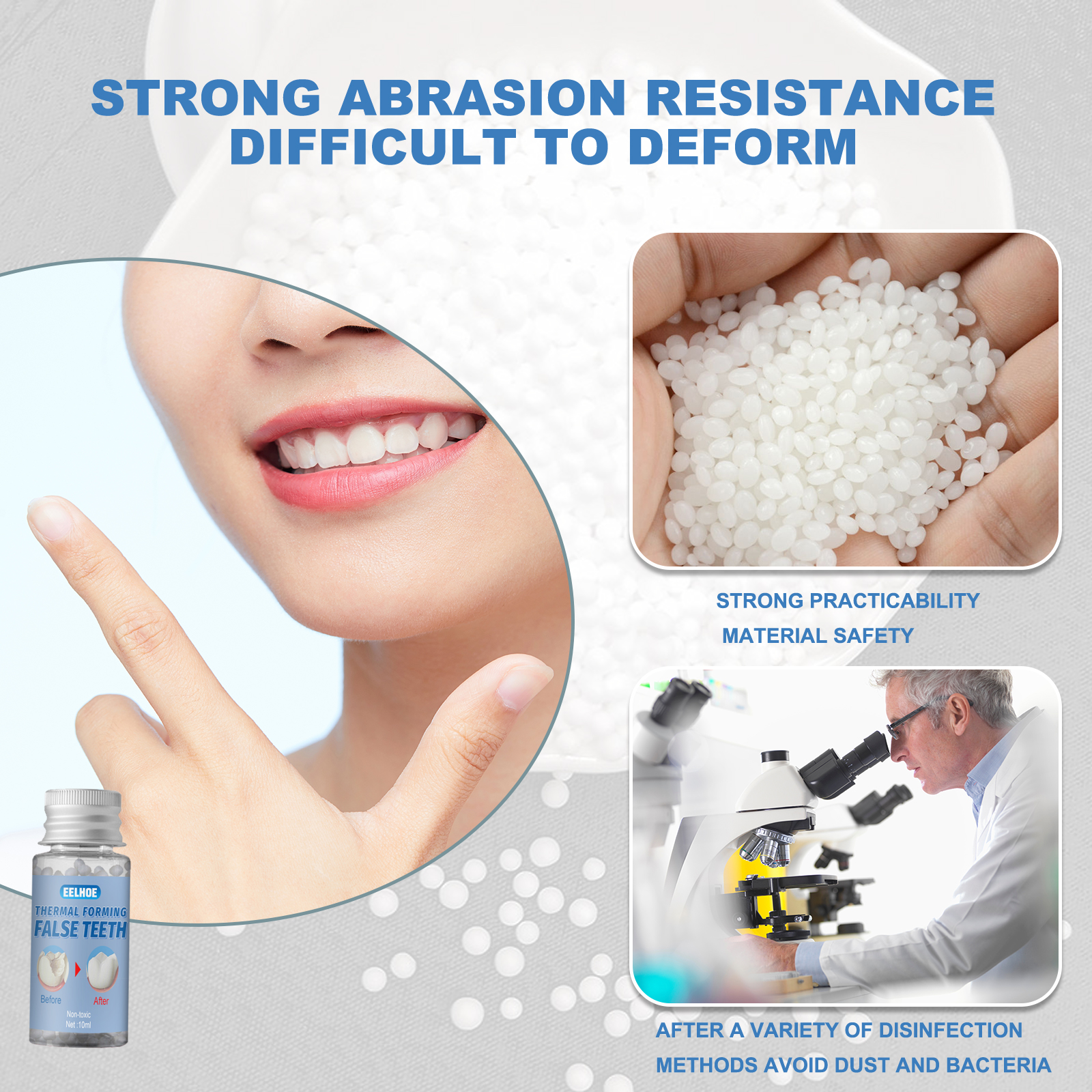 Television Makeup Prosthetic Teeth Modification Temporary Filling Dental Glue Teeth Holes and Gaps Plastic Dental Glue Film