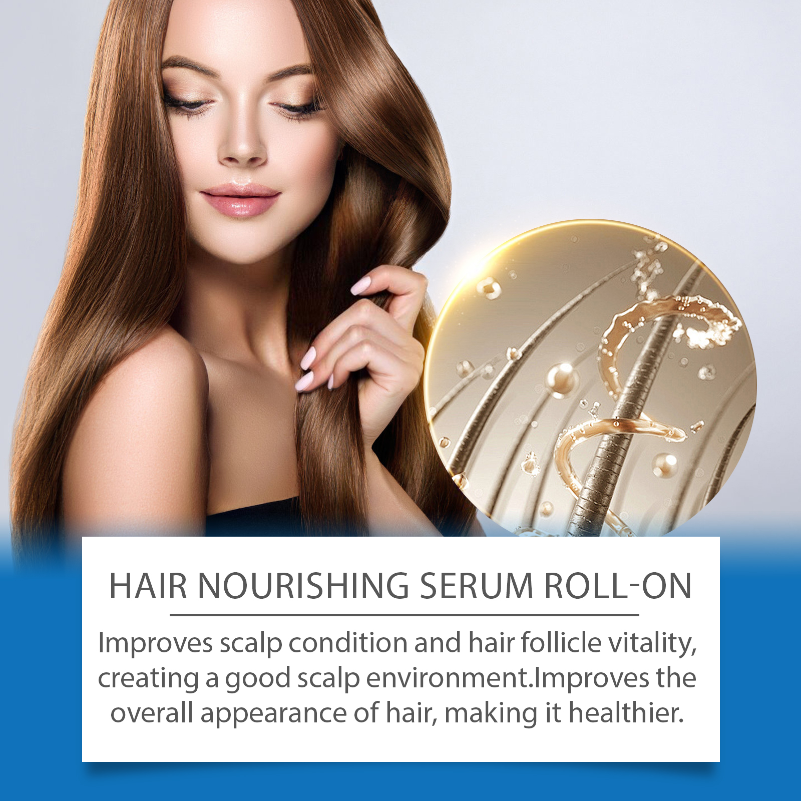Roll-on Rosemary Hair Growth Serum Anti Hair Loss for Scalp Treatment Nourishing Strengthening Hair Roots Increases Hair Density