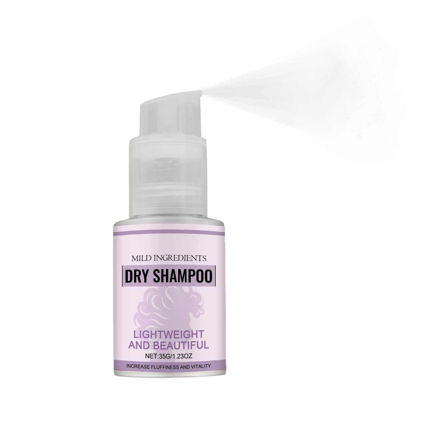 Dry Shampoo Spray Clean Lightweight Lasting Fluffy Quick-Drying Improve Hairing Quality Refreshes Smooth Hairs Soft Care Sprays