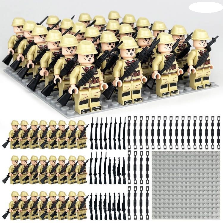 (Army A) Army Mini Figures Multinational Soldiers Building Blocks Exciting Toys to Discover Gift for Kids Strategy Game Collectible Series