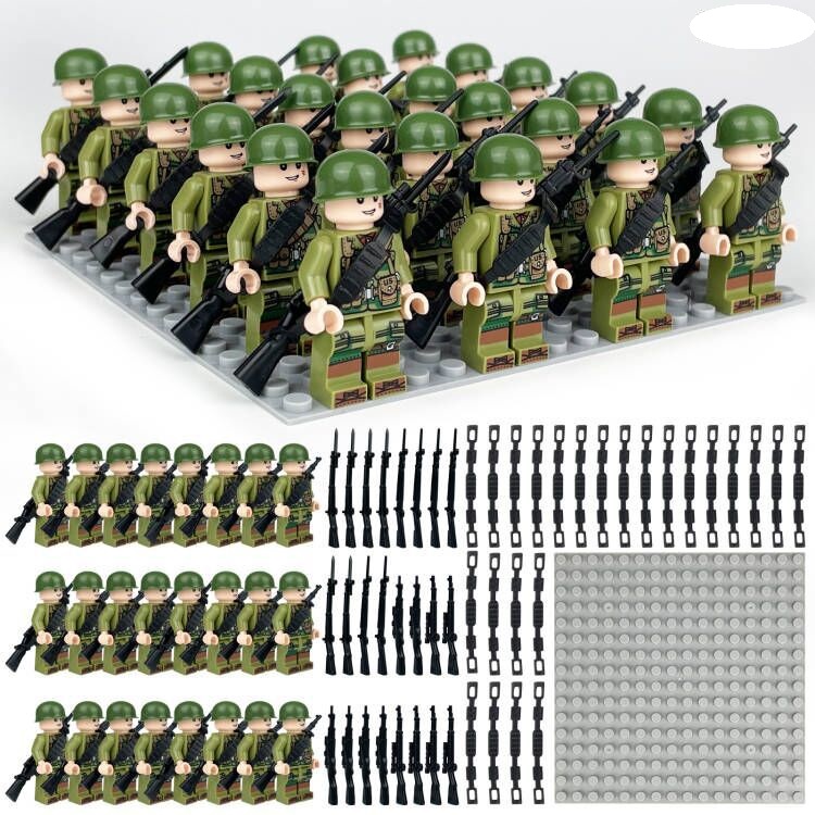 (Army A) Army Mini Figures Multinational Soldiers Building Blocks Exciting Toys to Discover Gift for Kids Strategy Game Collectible Series