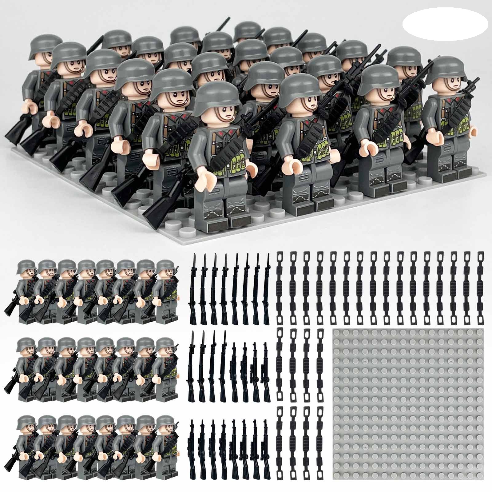 (Army A) Army Mini Figures Multinational Soldiers Building Blocks Exciting Toys to Discover Gift for Kids Strategy Game Collectible Series