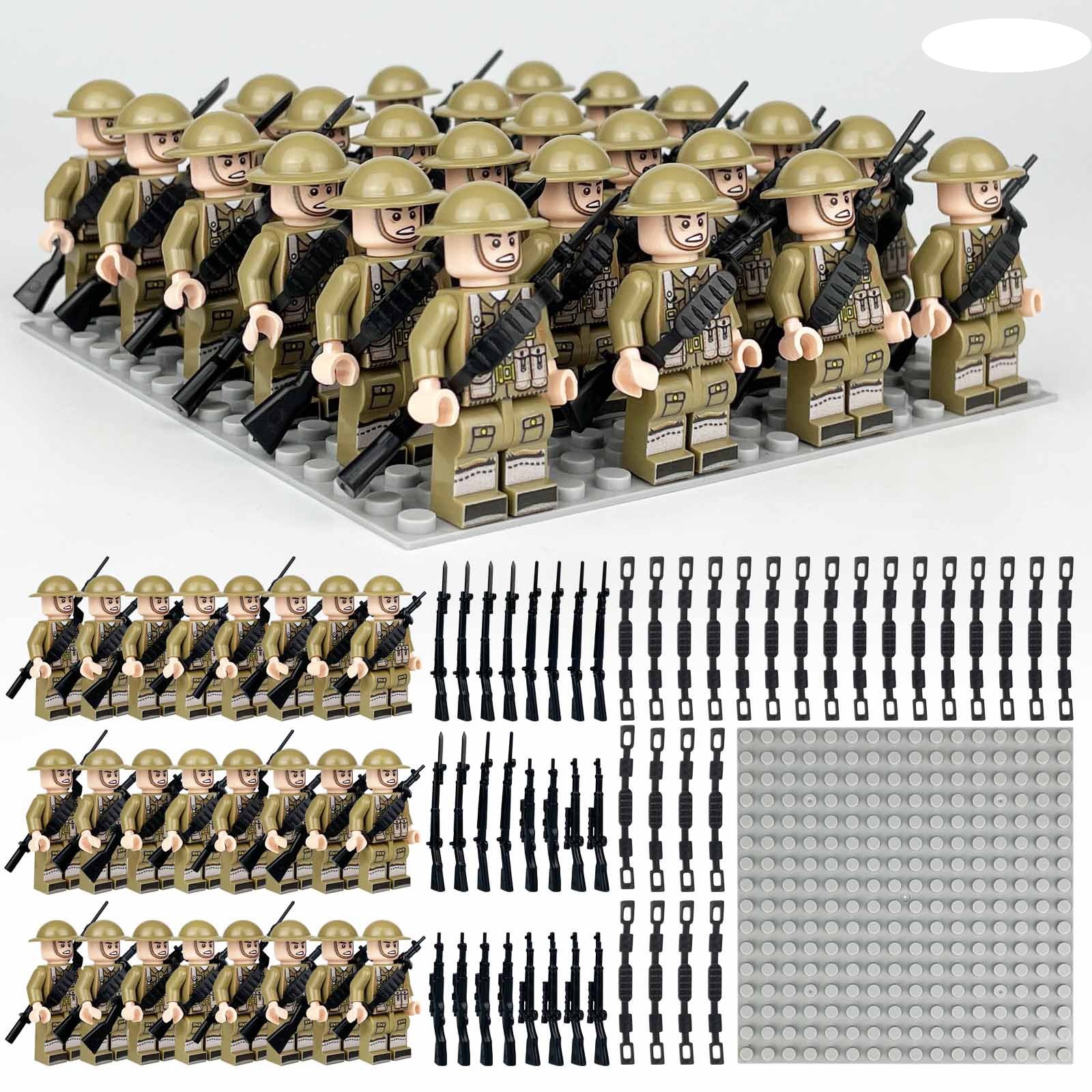 Army Mini Figures Multinational Soldiers Building Blocks Exciting Toys to Discover Gift for Kids Strategy Game Collectible Series