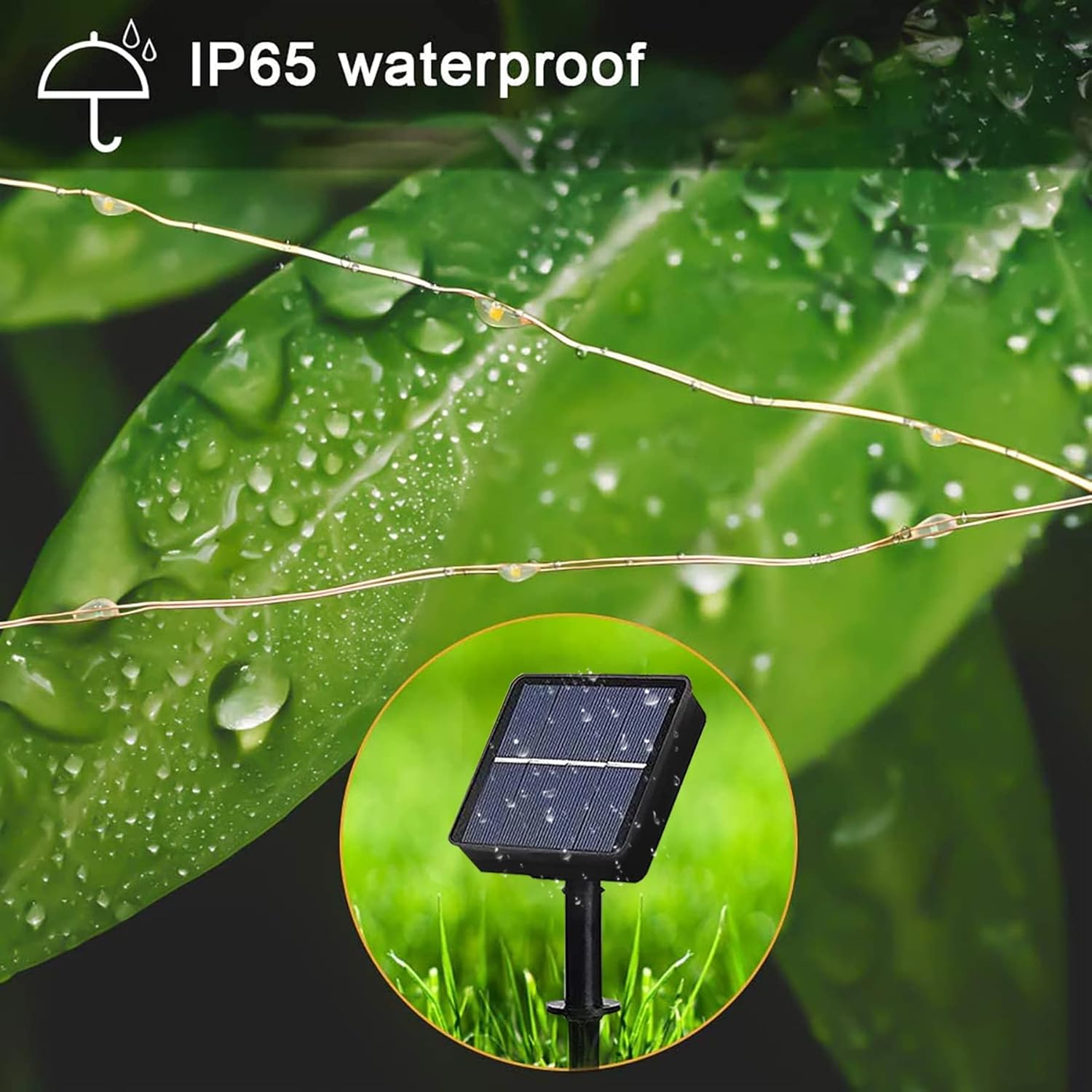 (White) Solar Fairy Lights Outdoor 2 Pack Total 240 LED/80FT Garden Lights Solar Powered Waterproof 8 Modes Copper Wire Decorative Solar String Lights for Trees Garden 