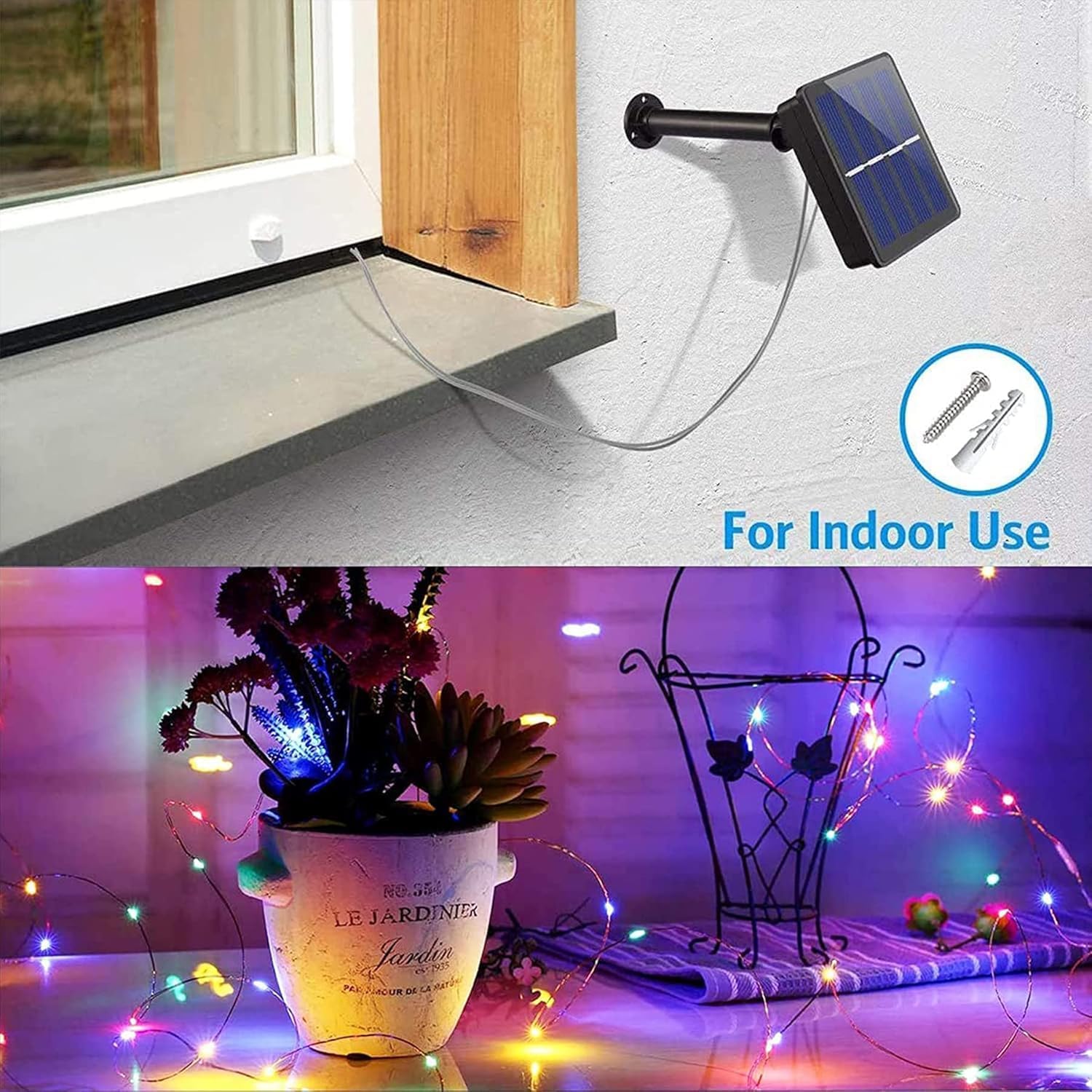 (White) Solar Fairy Lights Outdoor 2 Pack Total 240 LED/80FT Garden Lights Solar Powered Waterproof 8 Modes Copper Wire Decorative Solar String Lights for Trees Garden 