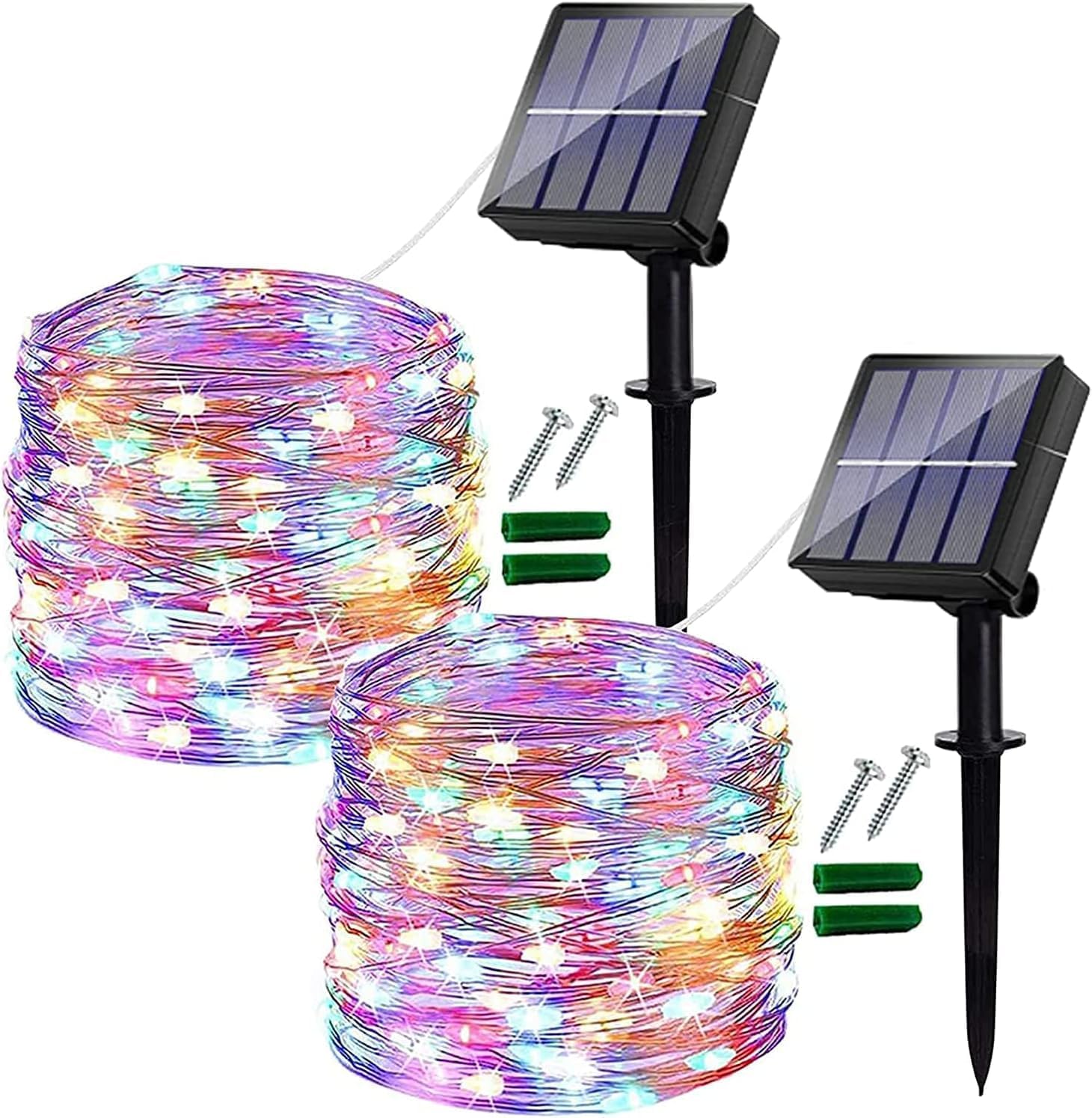 Solar Fairy Lights Outdoor 2 Pack Total 240 LED/80FT Garden Lights Solar Powered Waterproof 8 Modes Copper Wire Decorative Solar String Lights for Trees Garden 