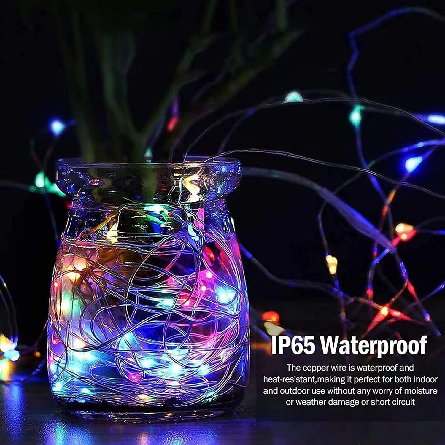 (White) Solar Fairy Lights Outdoor 2 Pack Total 240 LED/80FT Garden Lights Solar Powered Waterproof 8 Modes Copper Wire Decorative Solar String Lights for Trees Garden 
