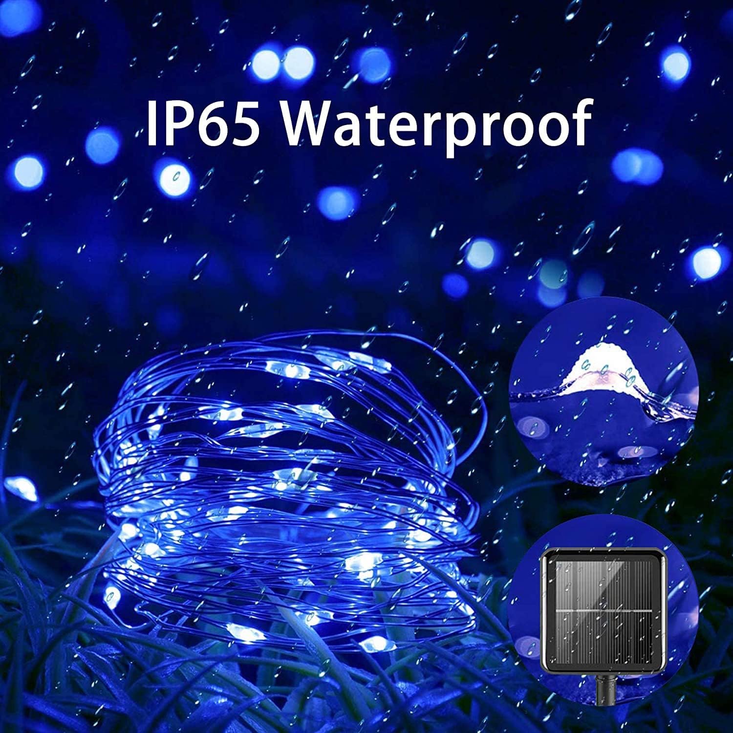 (White) Solar Fairy Lights Outdoor 2 Pack Total 240 LED/80FT Garden Lights Solar Powered Waterproof 8 Modes Copper Wire Decorative Solar String Lights for Trees Garden 