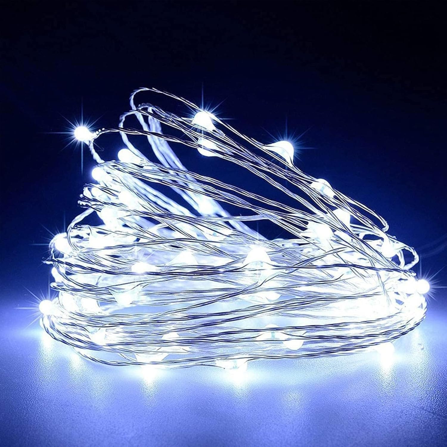 (White) Solar Fairy Lights Outdoor 2 Pack Total 240 LED/80FT Garden Lights Solar Powered Waterproof 8 Modes Copper Wire Decorative Solar String Lights for Trees Garden 