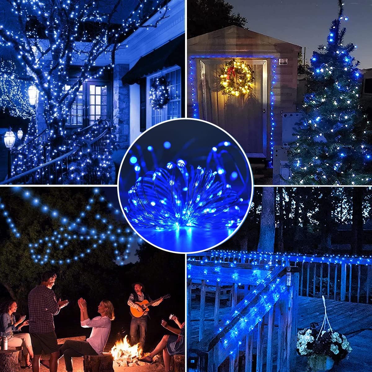 (White) Solar Fairy Lights Outdoor 2 Pack Total 240 LED/80FT Garden Lights Solar Powered Waterproof 8 Modes Copper Wire Decorative Solar String Lights for Trees Garden 