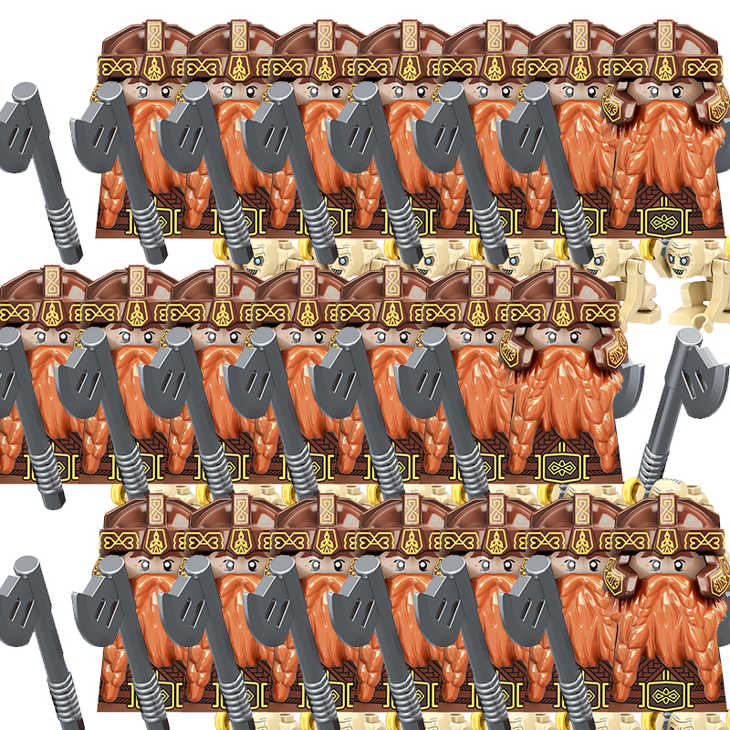 (21 PCS G) Building Blocks Medieval Army Knights Toys Lord Ring Mini Figures Toy Christmas Birthday Gifts
