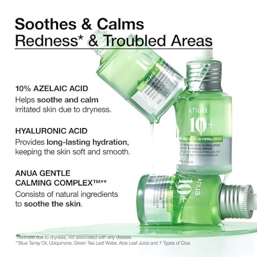 ANUA Azelaic Acid Serum Hydrating Blemish Care for Sensitive Skin