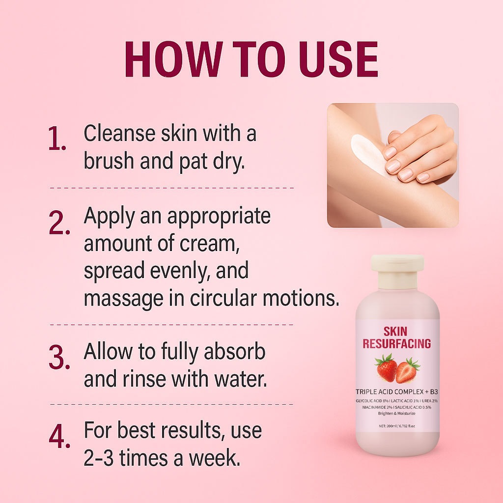 Strawberry Moisturizing Body Cream With Brush For Nourishing Softening And Hydrating Skin Daily Lotion 200ml
