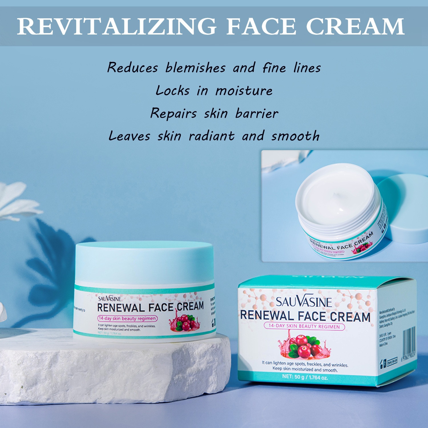 Revitalizing Face Cream For Skin Renewal Hydrating And Radiance Boosting Daily Moisturizer 50g